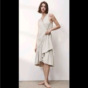 Zara Casual Grey Wrap Dress